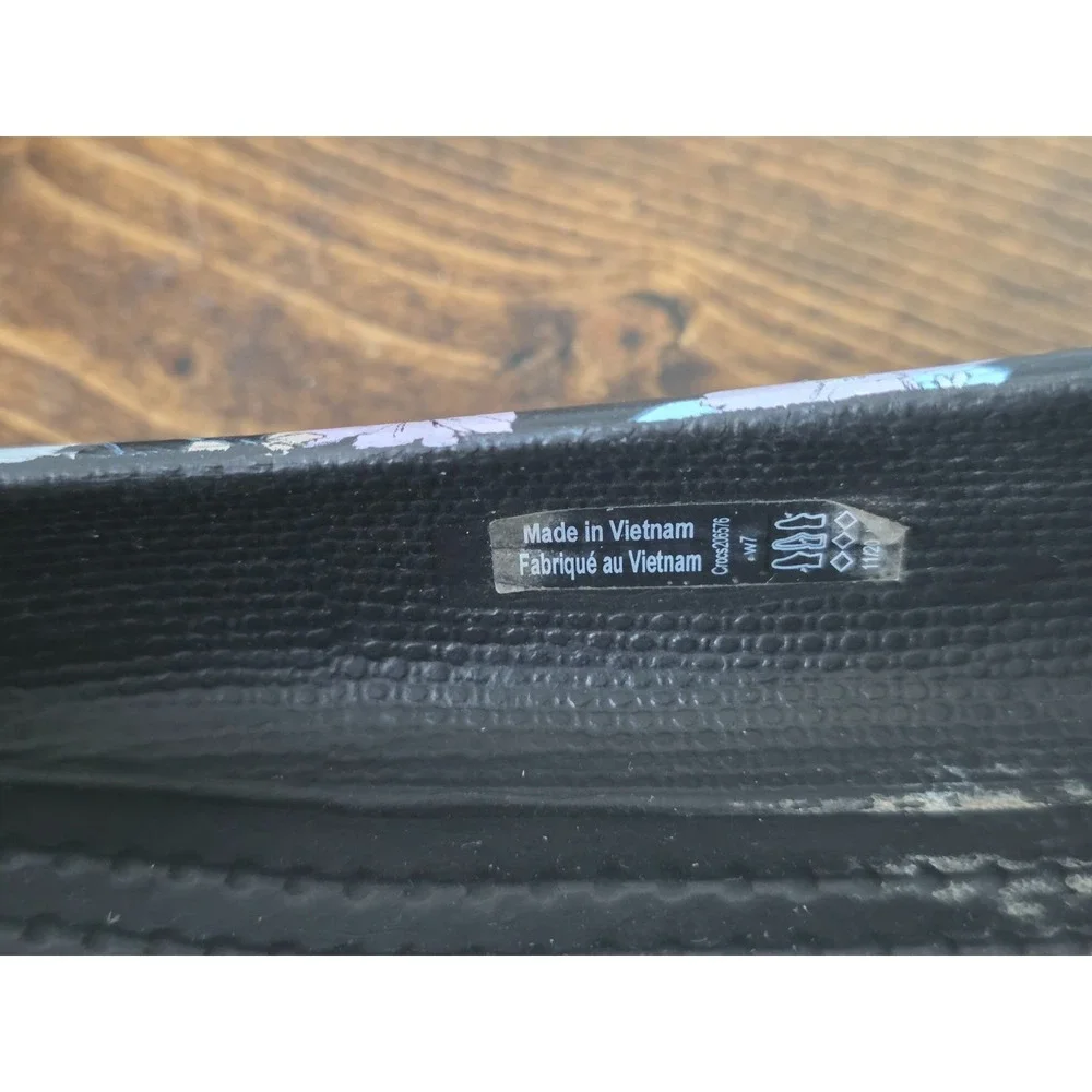 Crocs Women's Shoes Size 7 Floral Black Purple Slingback Slip On Flat‎ Ballet